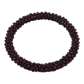 Antique Garnet Pyrope Cluster Bangle Bracelet