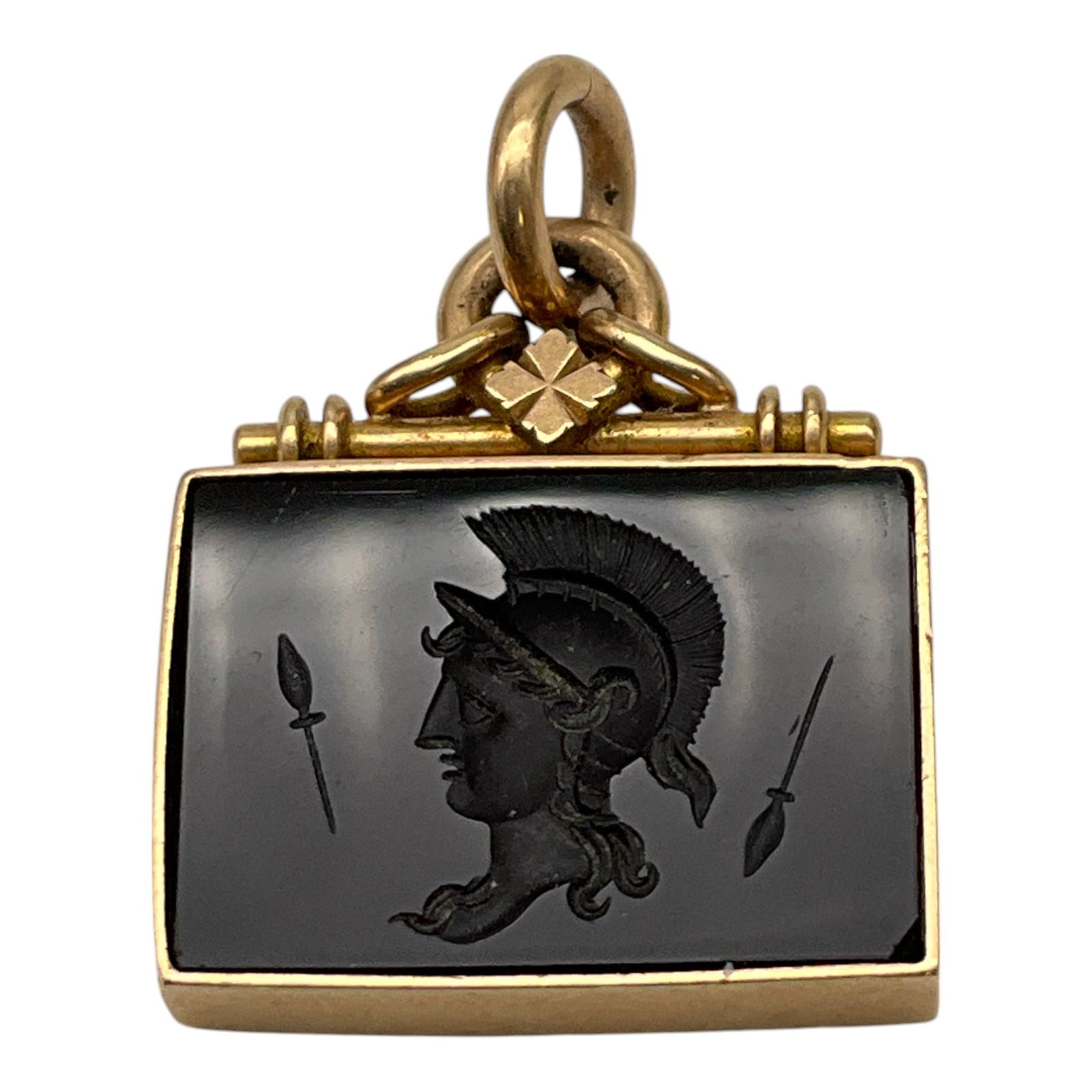 Antique Gold Plated FOB Pendant and Victorian Gold Filled Etruscan Locket (1 of 7)