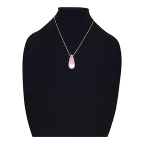 Alexis Bittar Necklace with Purple Lucite Pendant