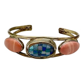 Jay King DTR Signed 925 Marked Rotating Center Charm Bracelet