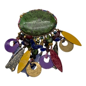 Chipita Semi-precious Stone Dangle Charm Brooch
