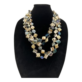 Long Pair of Baroque Pearl Necklaces