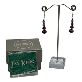 Jay King DTR 925 Marked Amethyst Earrings