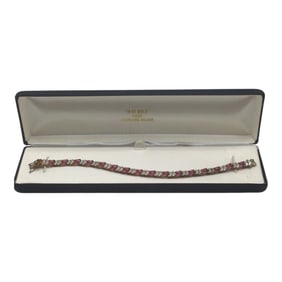 Ross Simons 925 Gold Vermeil Ruby Tennis Bracelet