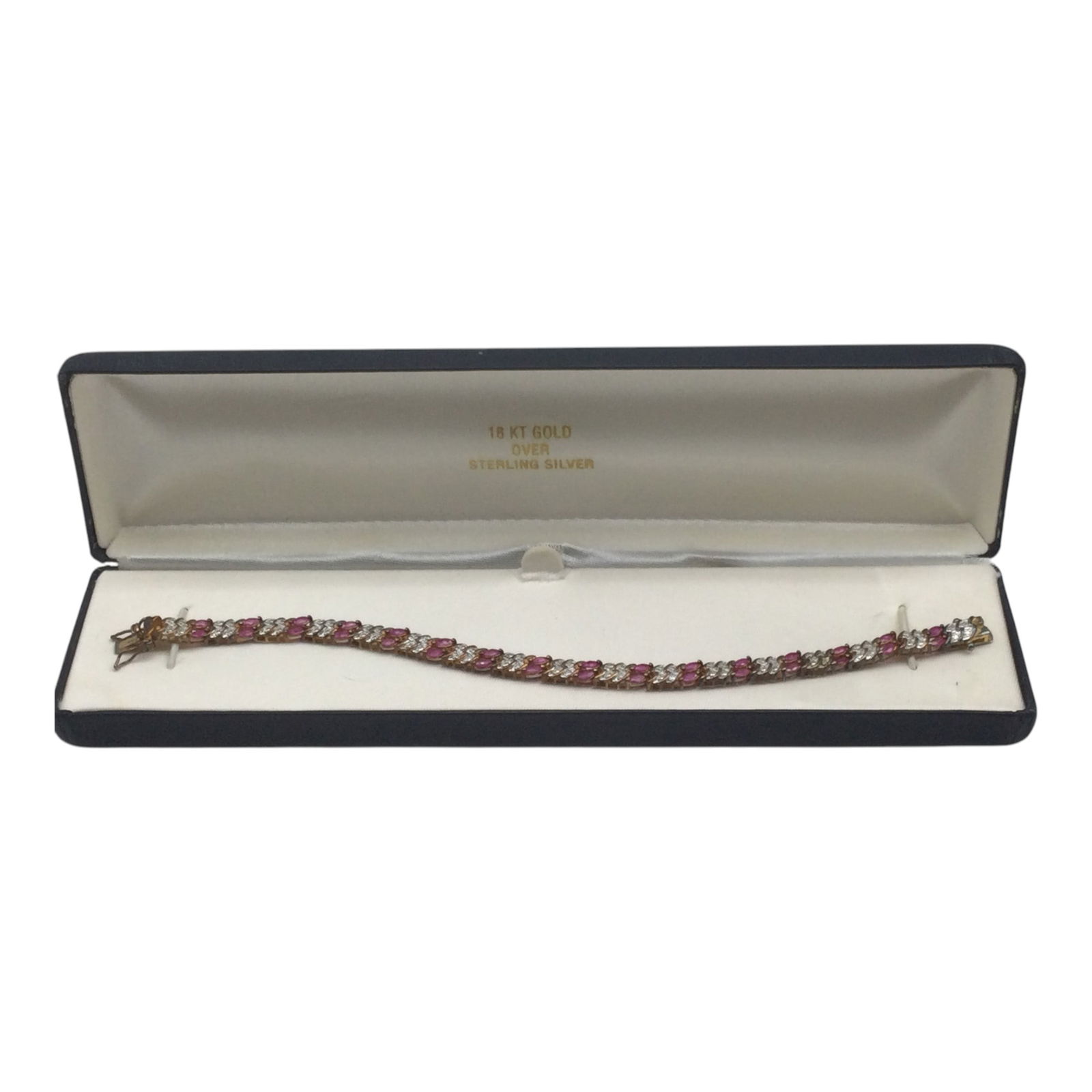 Ross Simons 925 Gold Vermeil Ruby Tennis Bracelet (1 of 3)