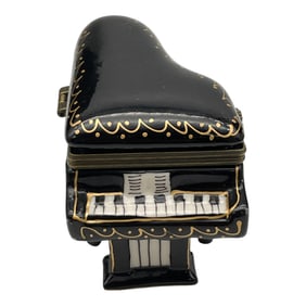 Ceramic Piano Trinket Box