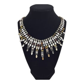 Lori Goldstein LOGO Links Statement Multi-Color Bib Necklace