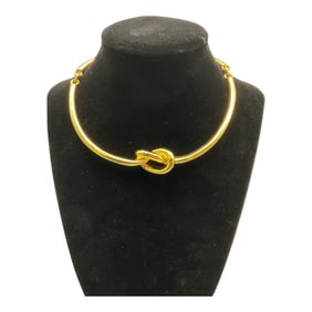 KJL Gold Tone Knotted Choker