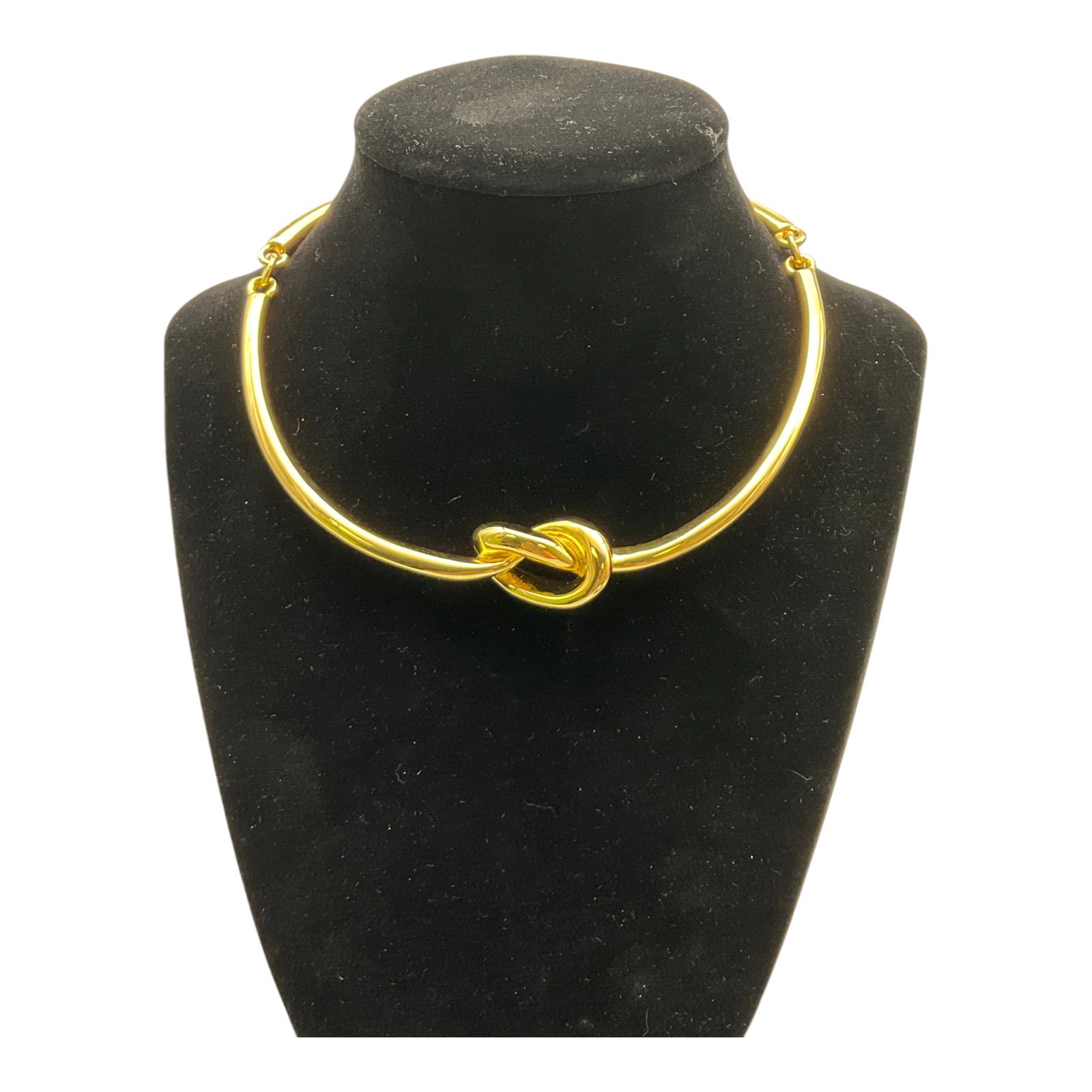KJL Gold Tone Knotted Choker: KJL Gold Tone Knotted Choker. Approx. fit 14 inches.