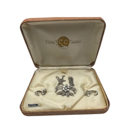 Vintage Curtis Creations Sterling Silver Earring and Necklace Set