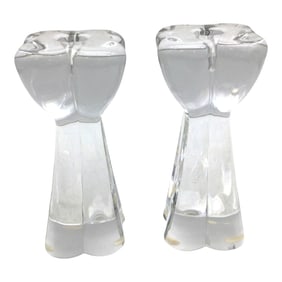 Pair Baccarat Crystal Candlestick Holders Diomede