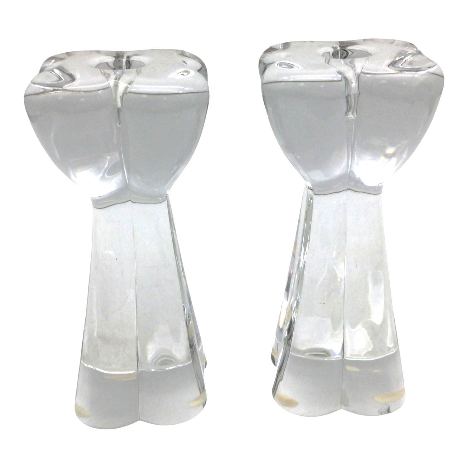 Pair Baccarat Crystal Candlestick Holders Diomede (1 of 4)