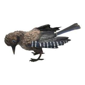 Eurasian Jay Austrian Bronze Statue Signed