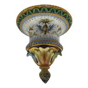 Italian Majolica Wall Sconce