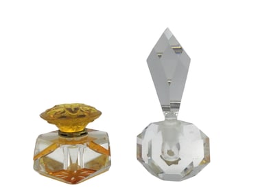 Glass Perfume Bottles - Lot of 2