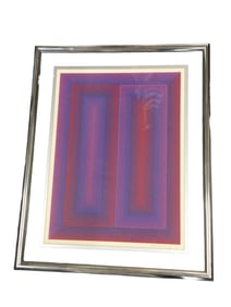 Richard Anuszkiewicz Signed Sequential X Serigraph