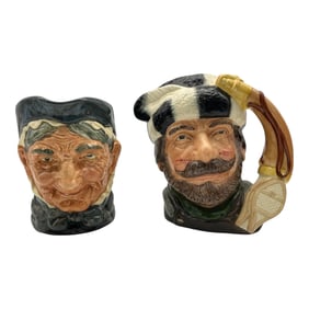 Pair Royal Doulton Toby Pitchers