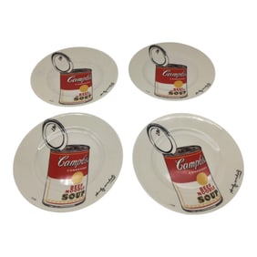 Lot of 4 ANDY WARHOL 'CAMPBELLS SOUP CAN 1962' Plate Numbered