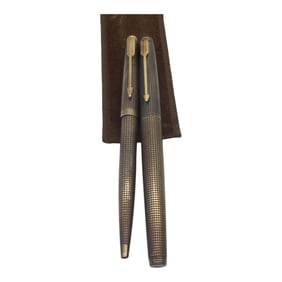 Pair Parker 75 Sterling Silver 925 Pens
