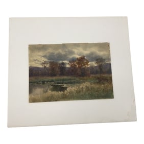 William Crothers Fitler (American, 1857-1915) Signed Watercolor and Gouache on Paperboard