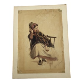 ALFRED JONES (AMERICAN, 1819-1900) Signed Watercolor and Graphite on Paper
