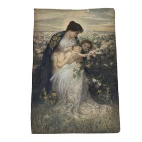 E. Gech Signed 1903 Pencil and Chalk on Paper