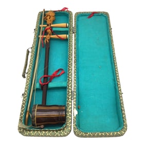 Hand Carved and Signed Erhu and Bow