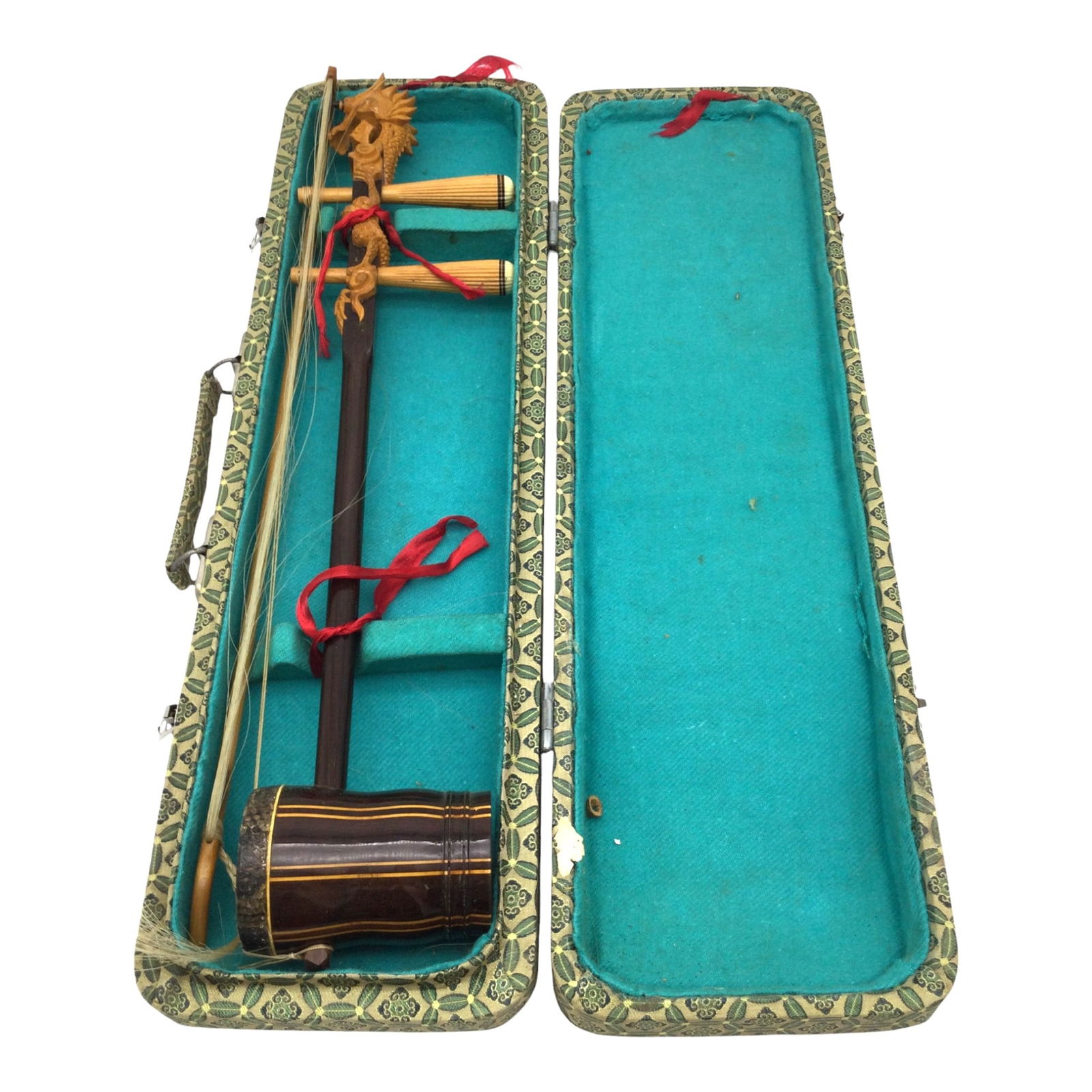 Hand Carved and Signed Erhu and Bow (1 of 11)