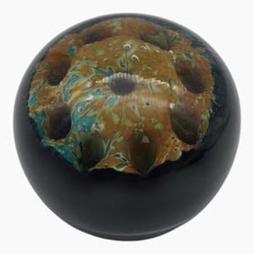 Irving J. Slotchiver Signed Studio Art Glass Paperweight
