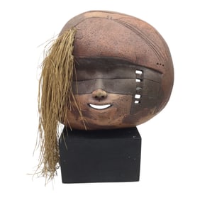 Loyda Molina (Spanish, b.1922) Signed Refractory Clay Mask
