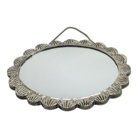 Turkish 900 Bedo Silver Travel Mirror