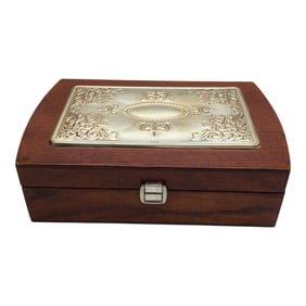 Spanish 925 Sterling Silver Plaque Wood Box