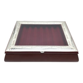 Spanish 925 Sterling Silver Framed Cigar Box