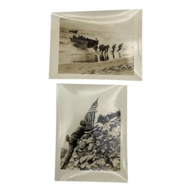 Pair World War II Black and White Photographs