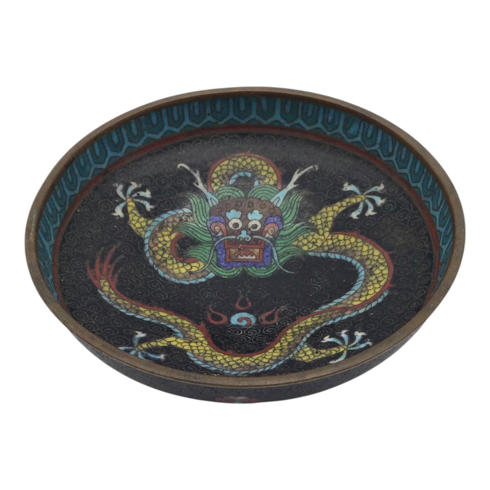 Cloisonne Dragon Pattern Bowl (1 of 4)