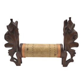 Indonesian Wood and Bamboo Carved Art