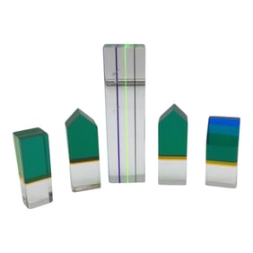 Charles Hollis Jones Mid Century Modern Lucite Chess Pieces
