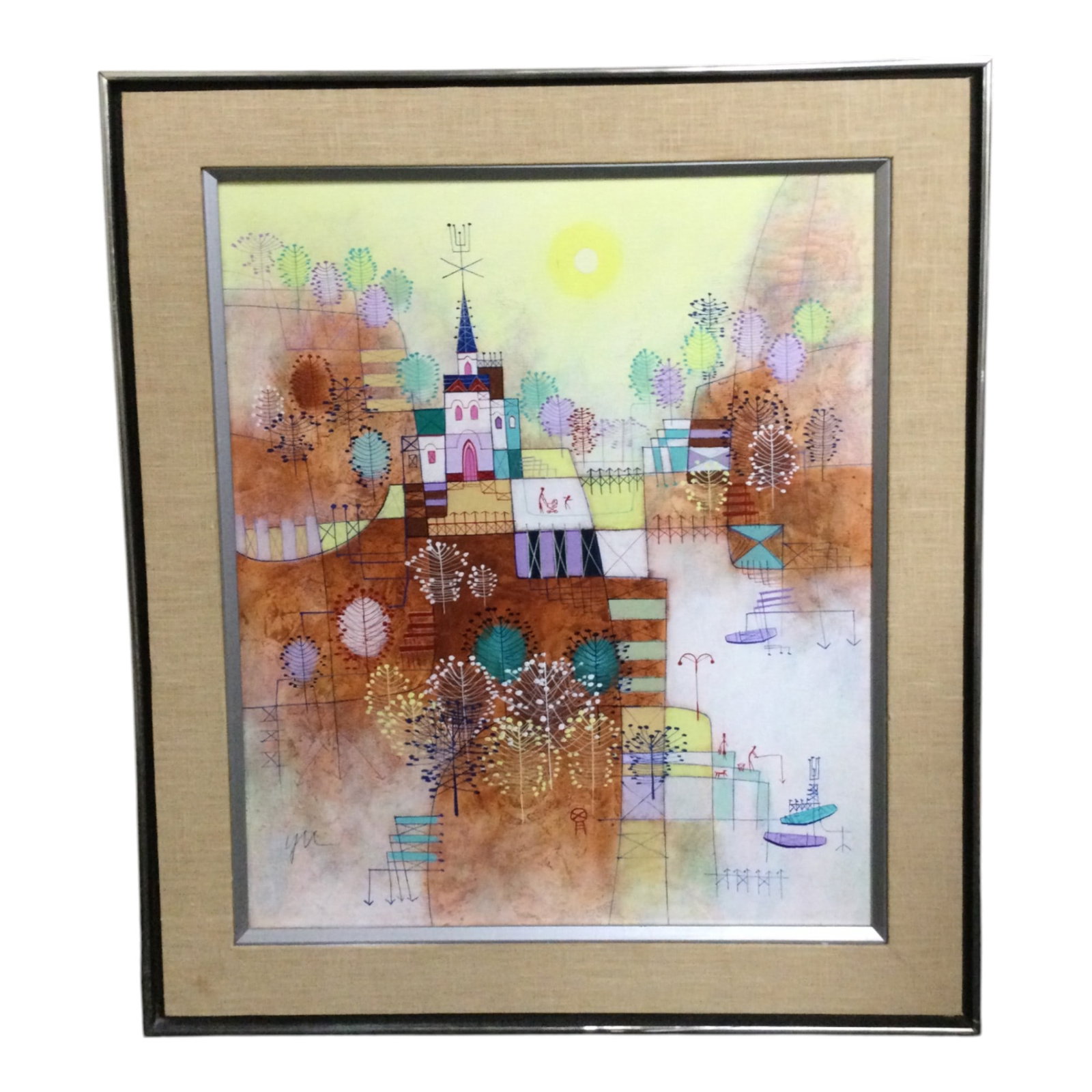 Yu Heshi Signed (Chinese b.1935) Oil on Canvas (1 of 4)