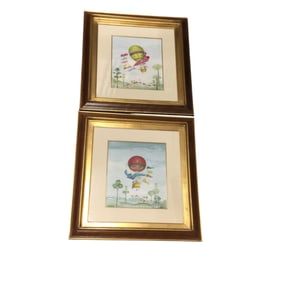 Pair of Chela De Salas Signed Watercolor