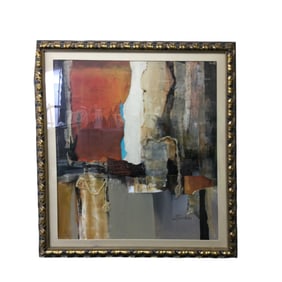 Marlene Lenker Signed Mixed Media Abstract