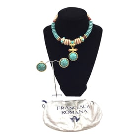Vintage Francesca Romana Necklace and Earrings Set