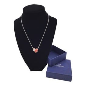Swarovski Signed Crystal Necklace, Silver