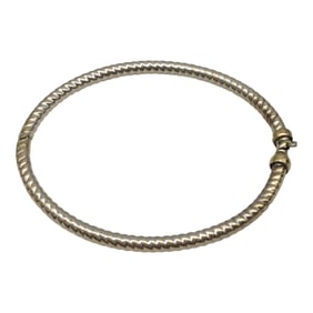 900 Italy Signed Twisted Cable Bangle Bracelet
