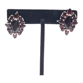 925 Garnet Gemstones Earrings