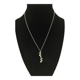 Swarovski Swan Signed Silver Pendant and Necklace