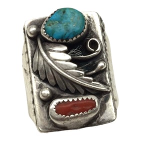 Vintage Dorothy Secatero Navajo Sterling Silver Ring Sz. 9