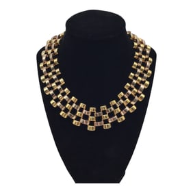 Michael Kors Stunning Gold Tone Thick Links Necklace/Choker