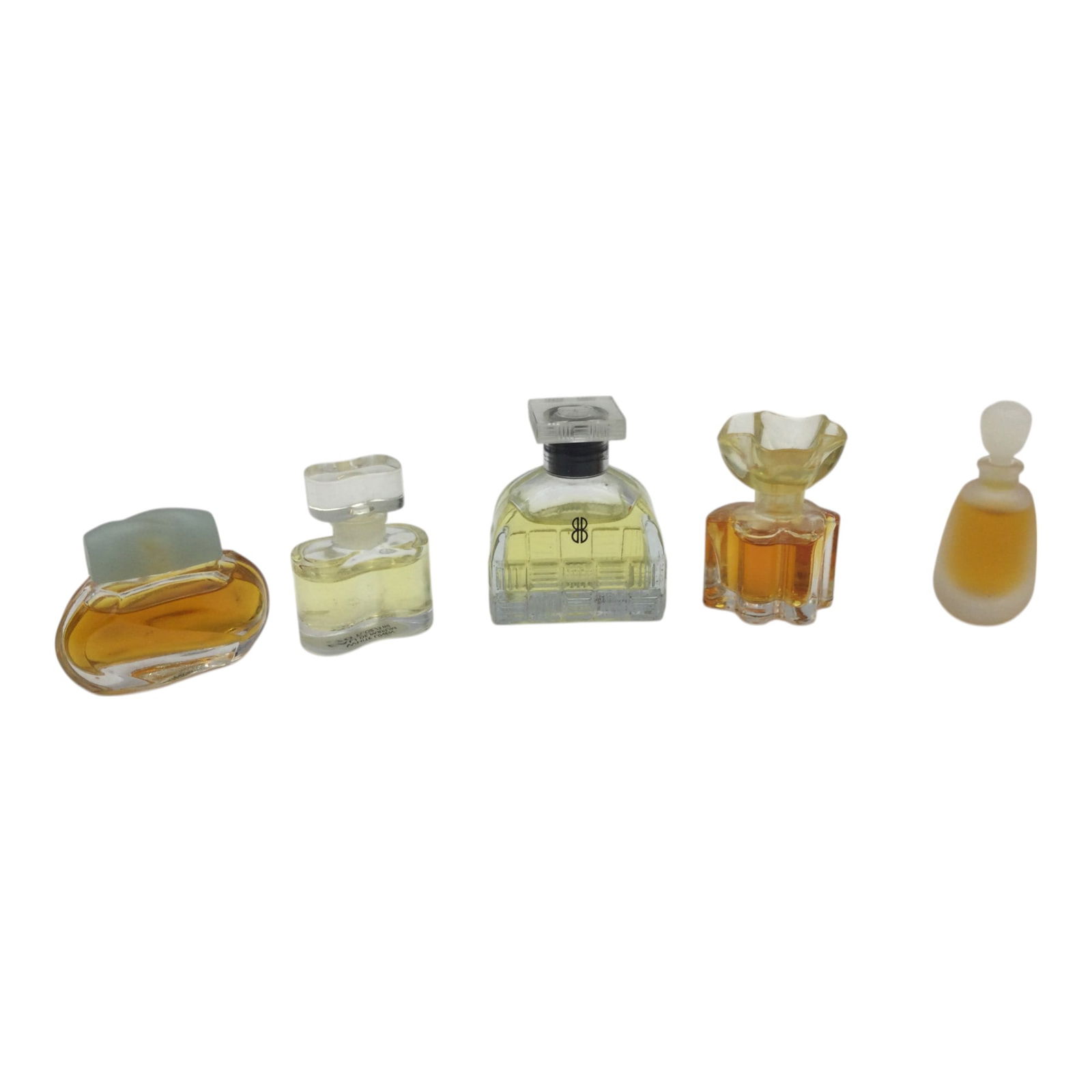 Lot of 5 Fragrances Bill Blass, Estee Lauder, Oscar De La Renta: Lot of 5 Fragrances, Bill Blass 0.34 fl. oz bottle approx. Estee Lauder Private Collection EAU de Parfum .08 fl oz. Estee Lauder Knowing 0.11 fl oz. Estee Lauder White Linen 0.10 fl. oz. Oscar De La R