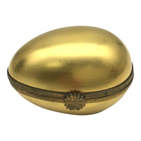 F.M. Limoges France Egg Trinket Box