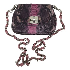 Ghibli Python Leather Handbag